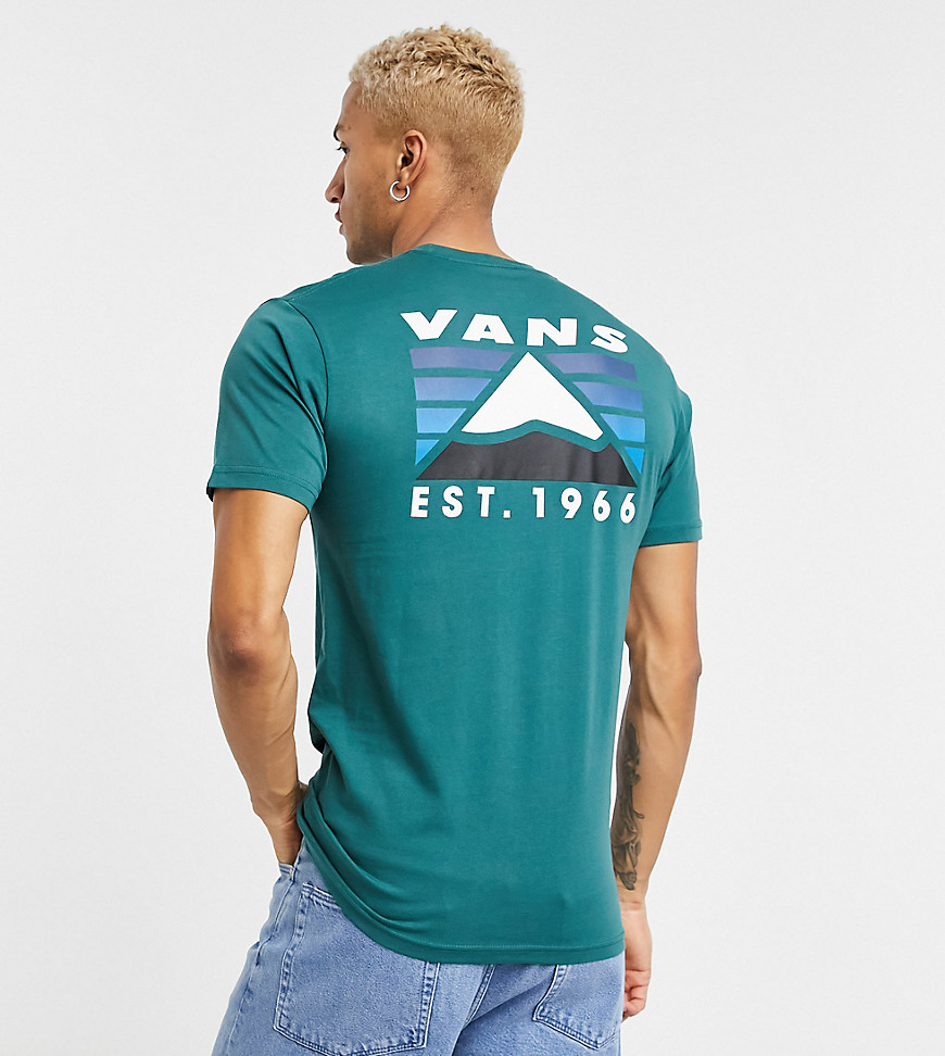 Vans Mountain back print t-shirt in green Exclusive at ASOS