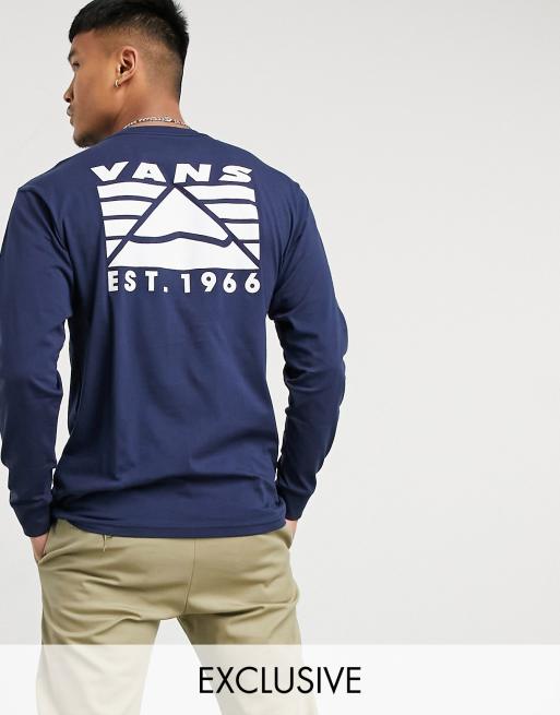 Vans blue hot sale long sleeve