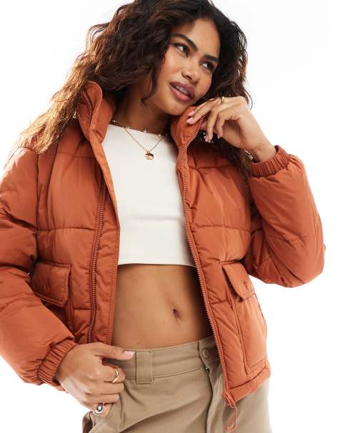 Vans MTE aubrey primaloft puffer coat in burnt orange - view 1