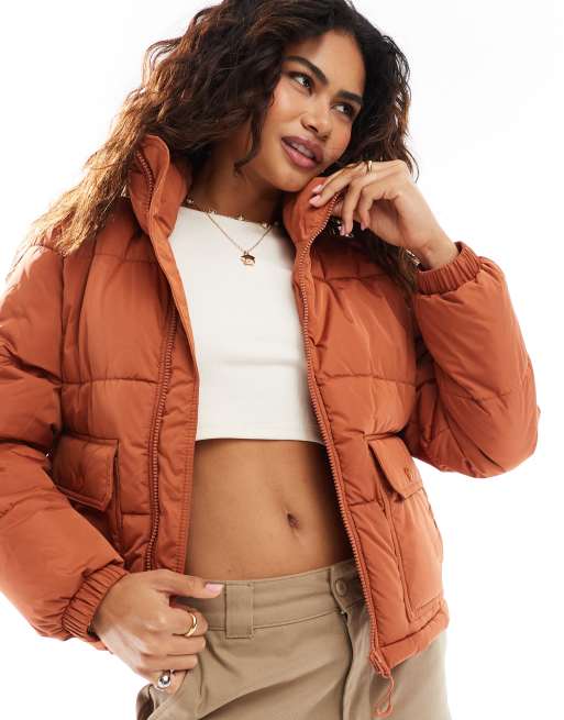 Vans MTE aubrey primaloft puffer coat in burnt orange