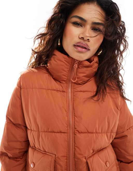 Vans MTE aubrey primaloft puffer coat in burnt orange