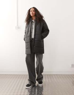Vans - Mte Hillgate - Lange Pufferjacke in Schwarz