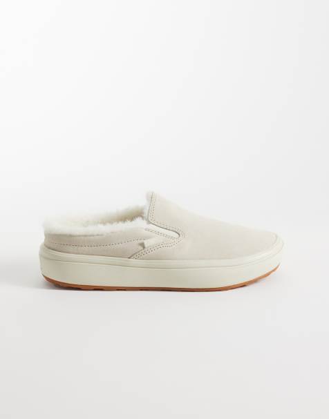 Vans mules de plataforma en blanco roto - view 1
