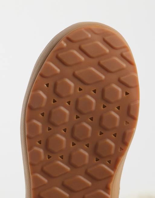 Vans mules med platå och fuskfårskinn i ljusbrun, 4 av 5