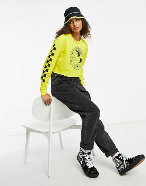Vans - Nat Geo - Langærmet cropped T-shirt i gul