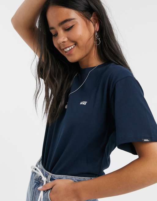 Vans t shirt womens navy new arrivals