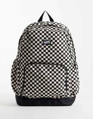 Vans New Skool Checkerboard Backpack In Black