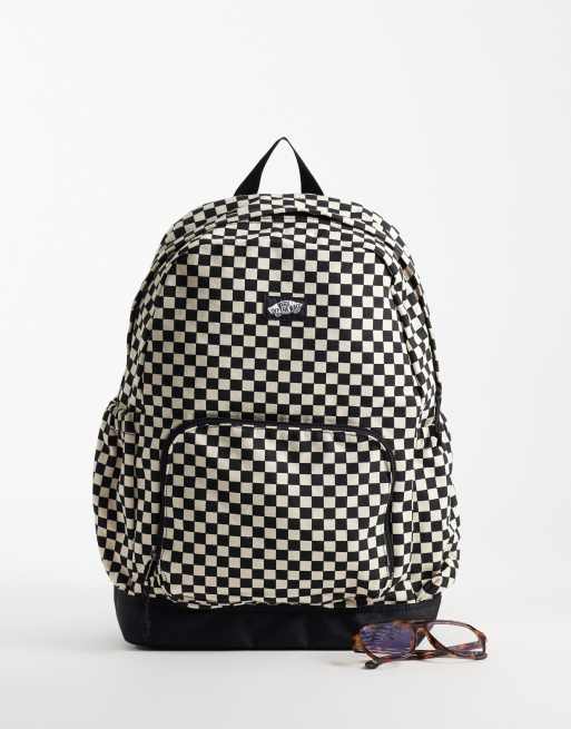 Vans New Skool rugzak met schaakbordprint in wit en zwart, 2 van 5
