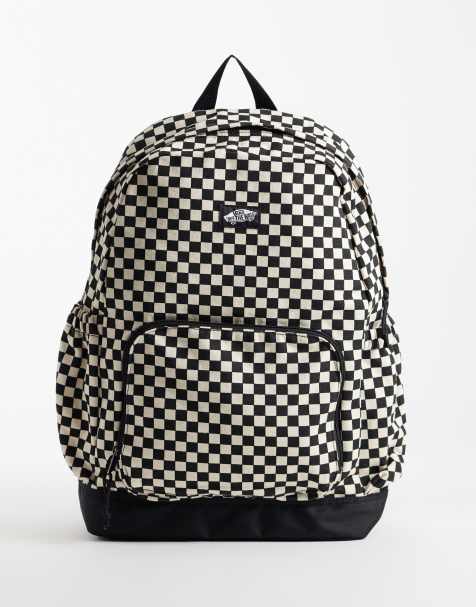 Vans New Skool rygsæk med skaktern i hvid og sort - view 1