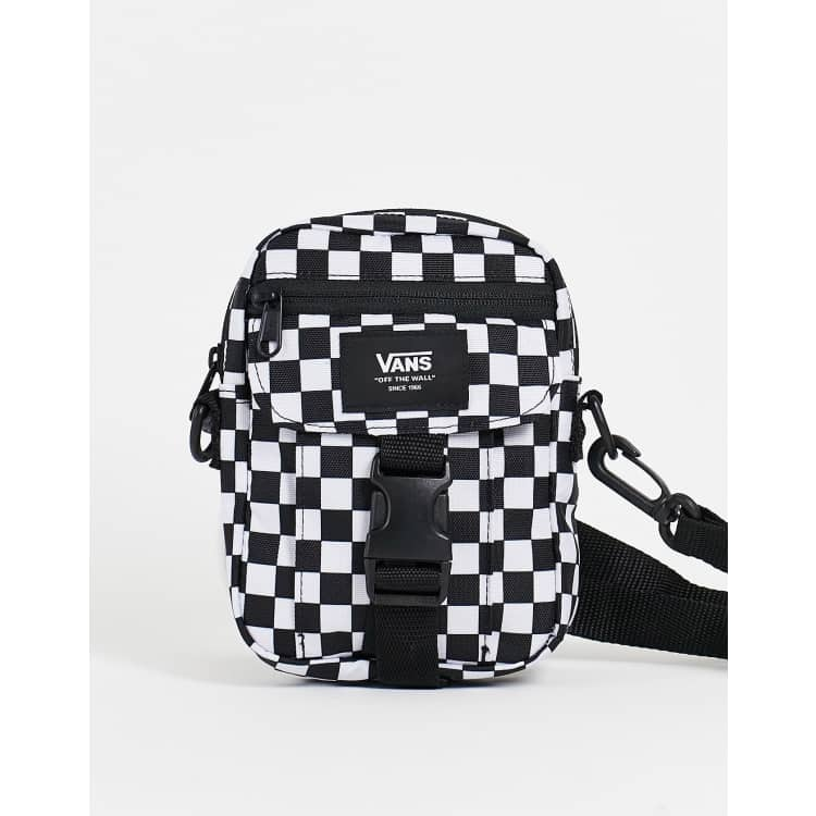 Vans New Varsity flight bag in black white checkerboard