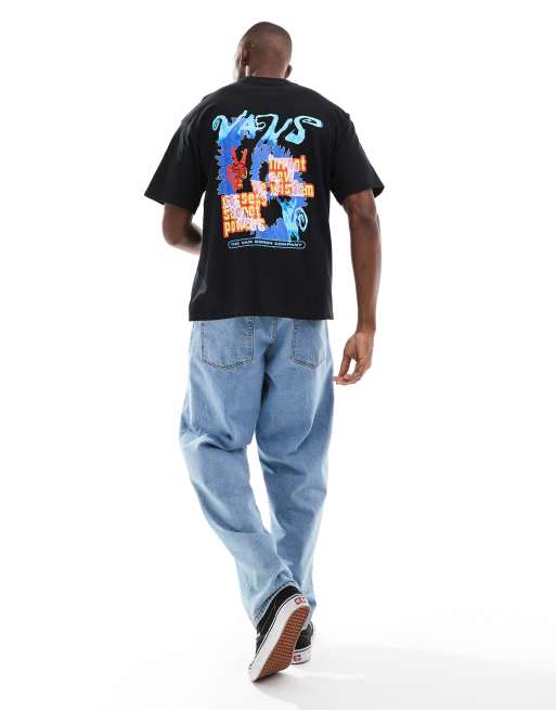 Vans – New vdc – Locker geschnittenes T-Shirt in Schwarz