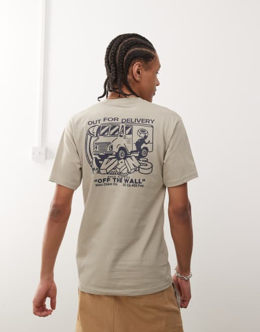 Vans next stop graphic back print t-shirt in grey, 3 of 4