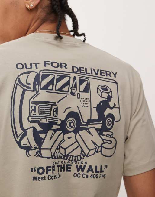 Vans next stop graphic back print t-shirt in grey, 4 of 4