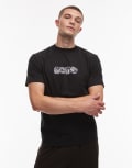 [Vans] Vans No Dice central graphic logo t-shirt in black S Black