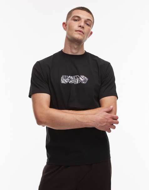 Vans - No Dice - Sort T-shirt med centreret grafisk logo - view 1