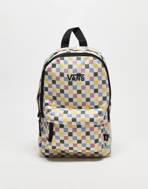 Vans rainbow checkerboard clearance backpack