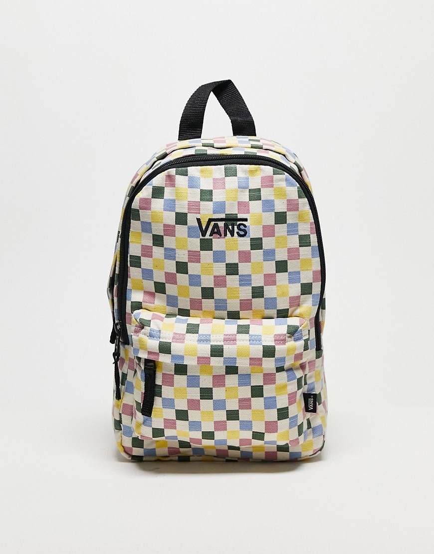 VANS NOVELTY BOUNDS CHECKERBOARD BACKPACK IN MULTI-WHITE