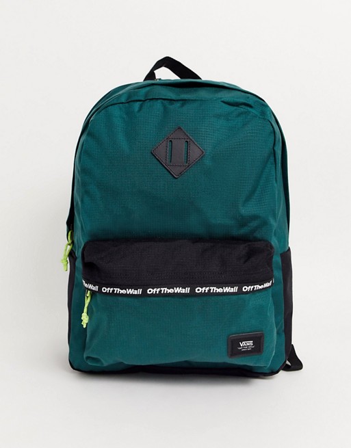 Vans Off The Wall backpack in green