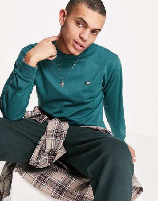 Vans – Off the Wall Classic – Langärmliges Shirt in Grün