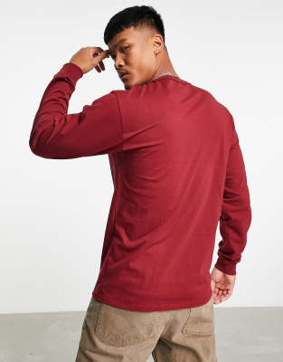 vans red long sleeve shirt