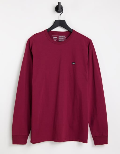 Vans – Off The Wall – Röd långärmad t-shirt