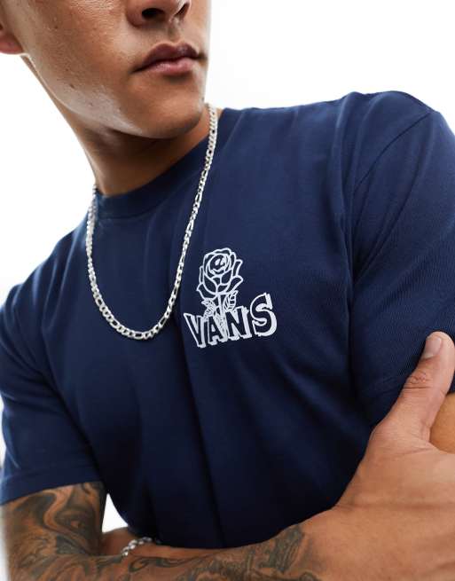Vans Off The Wall Social Club back print t-shirt in navy, 3 of 4