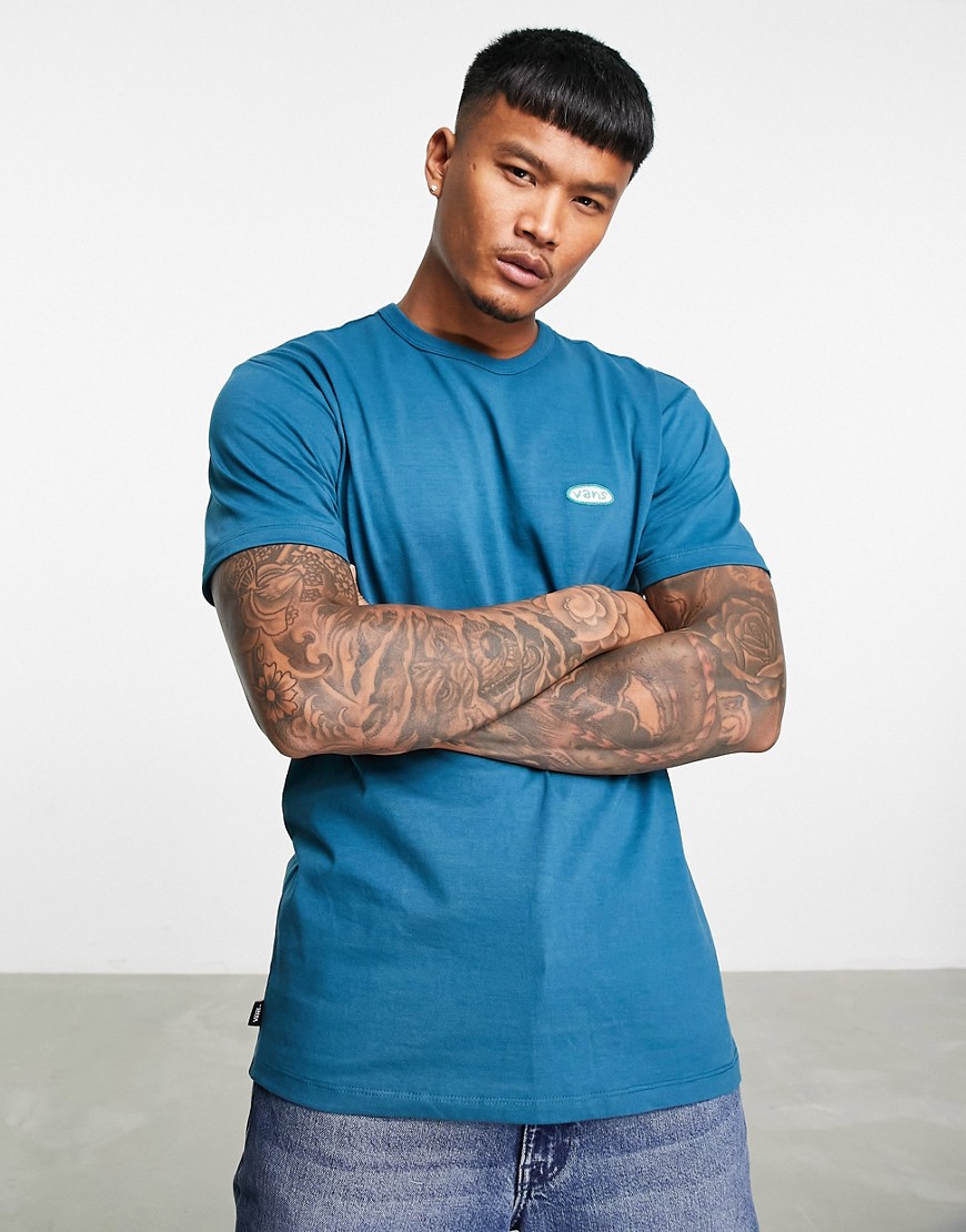 Vans Off The Wall t-shirt in blue coral