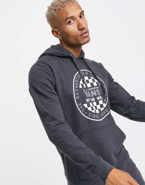 Vans - OG checker hættetrøje i sort/grå - view 1