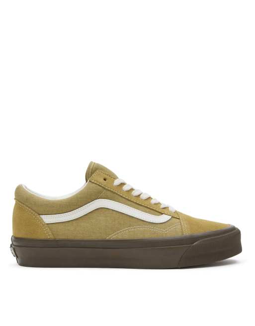 Yellow striped hot sale vans