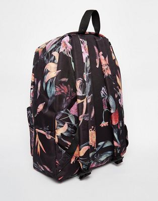 vans old skool backpack in floral print