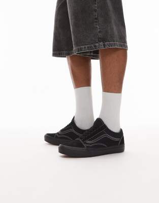 Vans - Old Skool - Baskets à coutures contrastantes - Triple noir et blanc