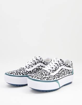 vans grise semelle leopard