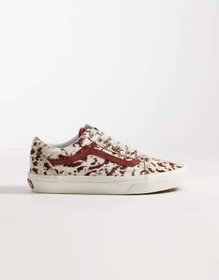 Old Skool - Baskets à motif façon poulain - Marron-Brown 42.5