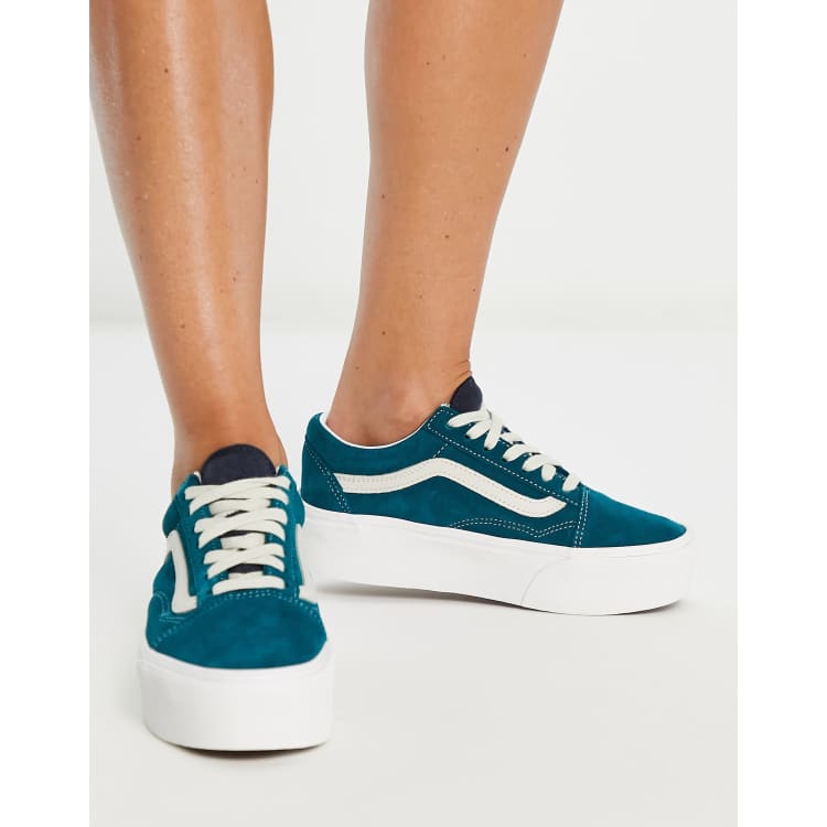 Vans Old Skool Baskets plateforme Bleu sarcelle ASOS