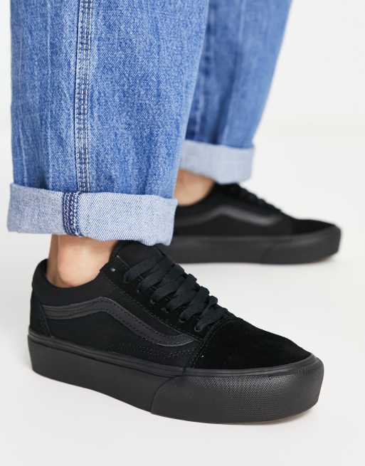 Vans cheap plateforme noir