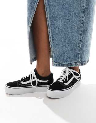 Vans Old Skool Baskets plateforme Noir