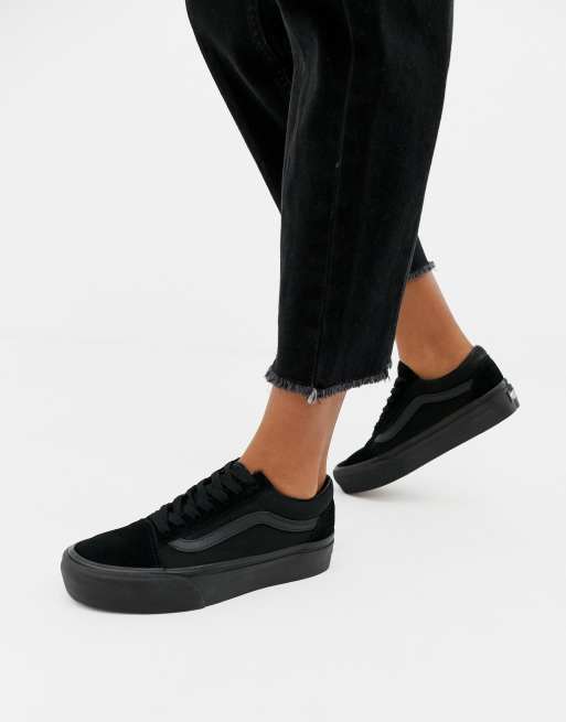 Vans plateforme clearance noir