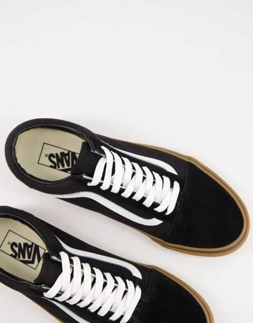 Vans Old Skool Baskets semelle en gomme Noir et blanc