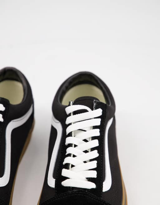 Vans old skool shop blanche semelle noire