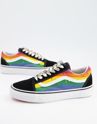 Vans damier hotsell arc en ciel