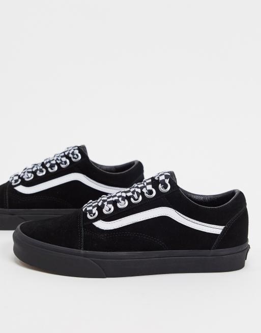 Vans old 2025 skool carreaux noir