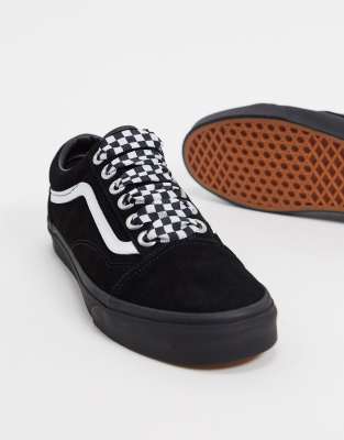 vans carreaux lacets