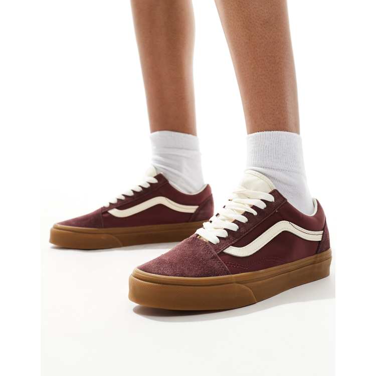 Maroon vans low top deals