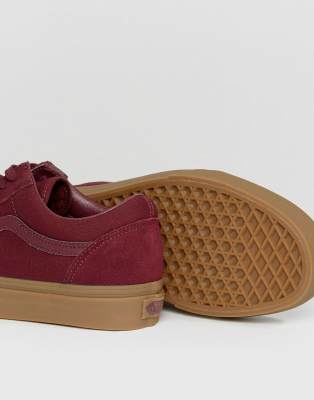 vans old skool noir semelle marron