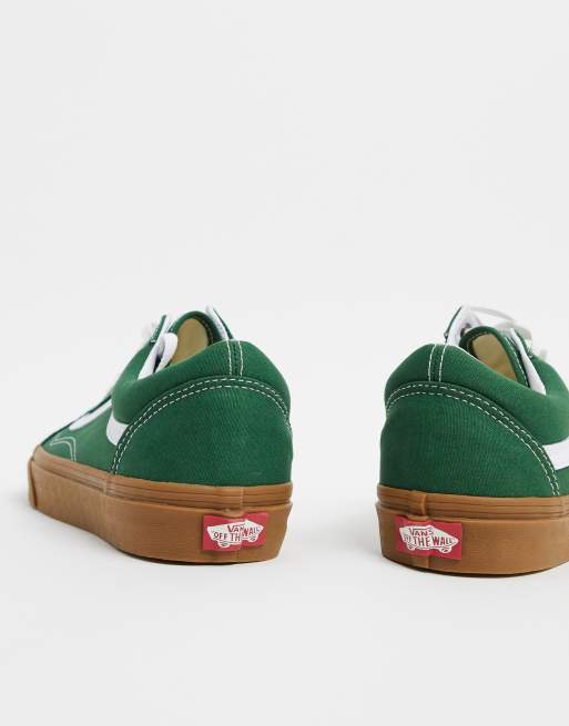 Vans verte 2025 semelle marron