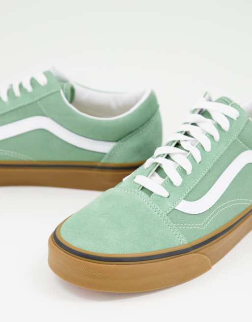 Vans Old Skool Baskets avec semelle en caoutchouc Vert ASOS