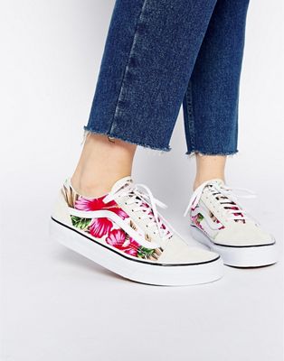 chaussures vans fleuri