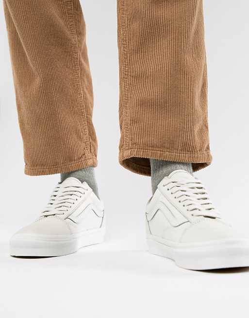basket vans blanche en cuire اعلم basket vans blanche en cuire اعلم