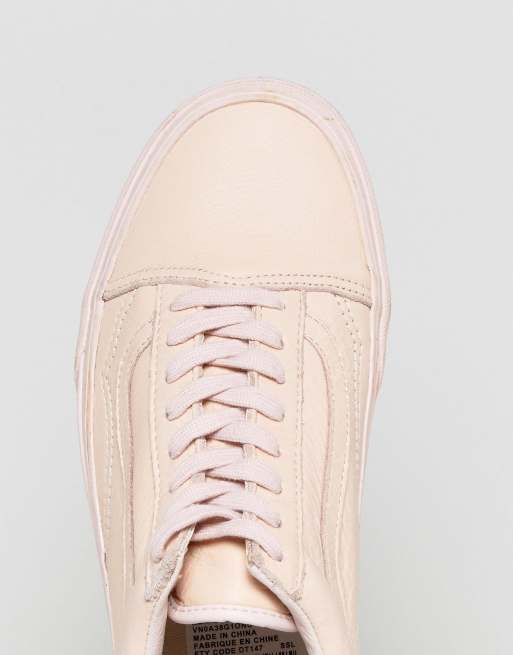 Vans store cuir rose