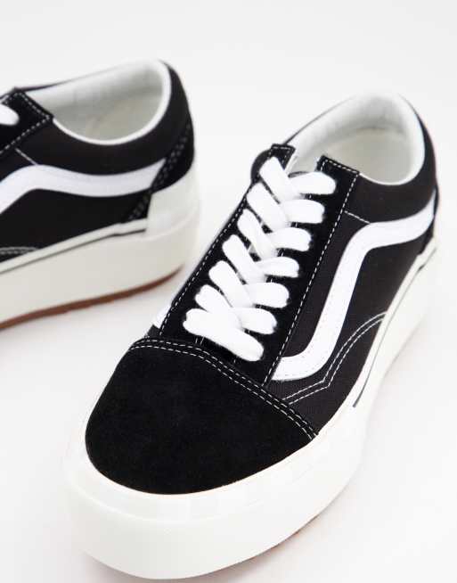 Vans - Old Skool - Baskets en daim à plateforme - Noir , 2 de 4